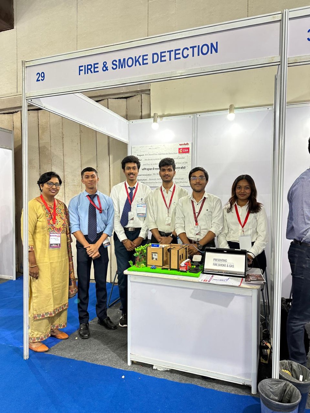 The SafeSense team at the CIIA exhibition